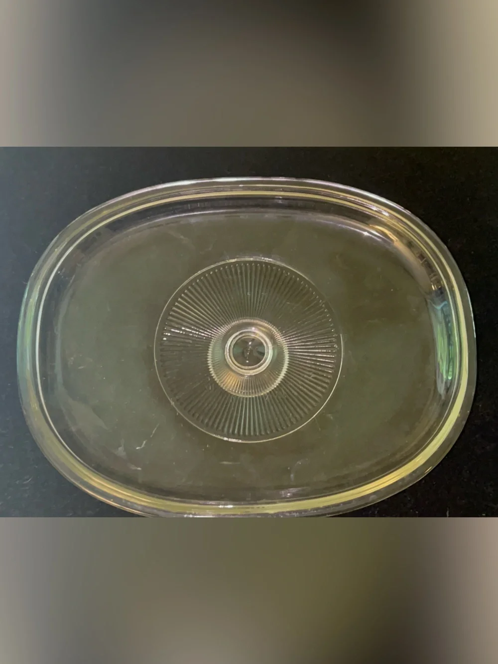 Vintage Pyrex DC 1.5C clear glass oval replacement lid